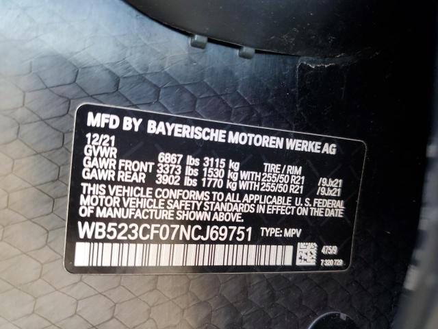 Продаж на аукціоні авто 2022 Bmw Ix Xdrive5, vin: WB523CF07NCJ69751, номер лоту: 54947765