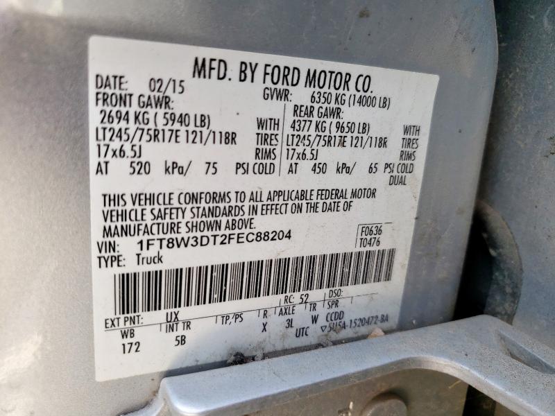 Продажа на аукционе авто 2015 Ford F350 Super, vin: 1FT8W3DT2FEC88204, номер лота: 57490035