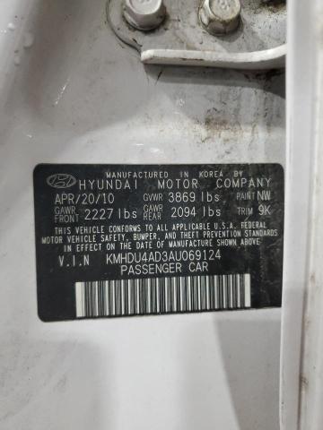 58533705 :رقم المزاد ، KMHDU4AD3AU069124 vin ، 2010 Hyundai Elantra Bl مزاد بيع