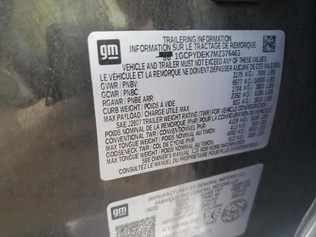 Aukcja sprzedaży 2021 Chevrolet Silverado, vin: 1GCPYDEK7MZ376463, numer aukcji: 54556535