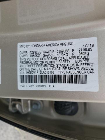 Продажа на аукционе авто 2020 Honda Accord, vin: 1HGCV1F10LA045041, номер лота: 56673185