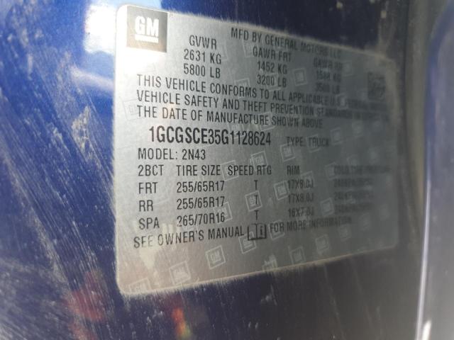 Auction sale of the 2016 Chevrolet Colorado, vin: 1GCGSCE35G1128624, lot number: 41805715