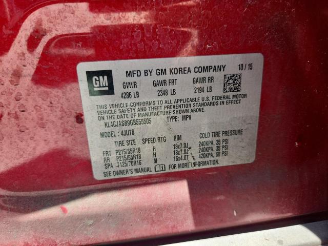 Aukcja sprzedaży 2016 Buick Encore, vin: KL4CJASB9GB555505, numer aukcji: 57984655