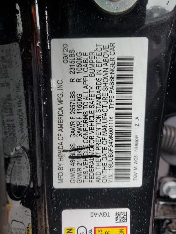 Aukcja sprzedaży 2021 Acura Tlx Tech A, vin: 19UUB5F54MA001116, numer aukcji: 57480965