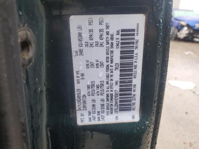 2000 Dodge Dakota მანქანა იყიდება აუქციონზე, vin: 1B7GL22X4YS793217, აუქციონის ნომერი: 57160325