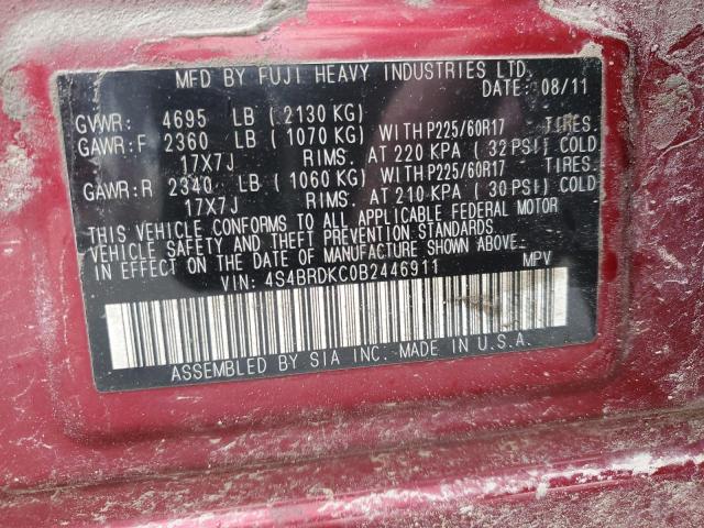 Aukcja sprzedaży 2011 Subaru Outback, vin: 4S4BRDKC0B2446911, numer aukcji: 57316555
