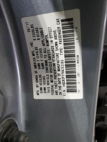 58030035 :رقم المزاد ، 1HGCR2F37HA252285 vin ، 2017 Honda Accord Lx مزاد بيع