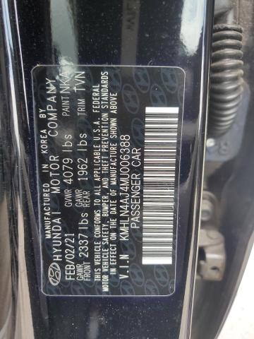 55893595 :رقم المزاد ، KMHLN4AJ4MU006388 vin ، 2021 Hyundai Elantra مزاد بيع