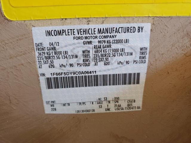 2012 Ford F53 მანქანა იყიდება აუქციონზე, vin: 1F66F5DY9C0A06411, აუქციონის ნომერი: 69326455