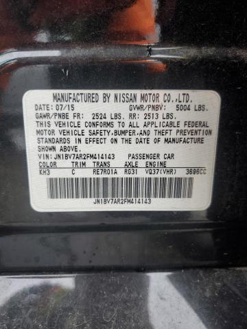 Продаж на аукціоні авто 2015 Infiniti Q50 Base, vin: JN1BV7AR2FM414143, номер лоту: 58221365