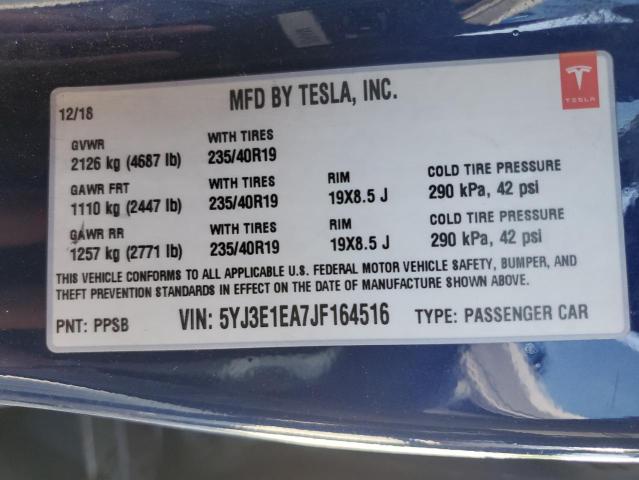 Aukcja sprzedaży 2018 Tesla Model 3, vin: 5YJ3E1EA7JF164516, numer aukcji: 57313505