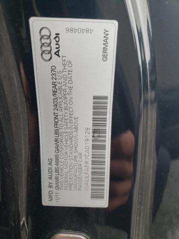 Auction sale of the 2012 Audi A5 Premium Plus, vin: WAULFAFR7CA019129, lot number: 58234215