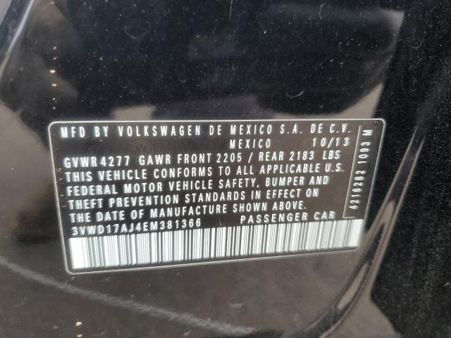 58753385 :رقم المزاد ، 3VWD17AJ4EM381366 vin ، 2014 Volkswagen Jetta مزاد بيع