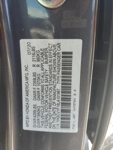 Продажа на аукционе авто 2020 Honda Accord Lx, vin: 1HGCV1F16LA101967, номер лота: 54625745