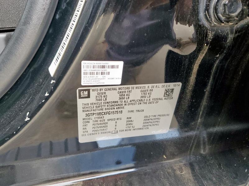 Продаж на аукціоні авто 2015 Gmc Sierra, vin: 3GTP1VECXFG157518, номер лоту: 58261175