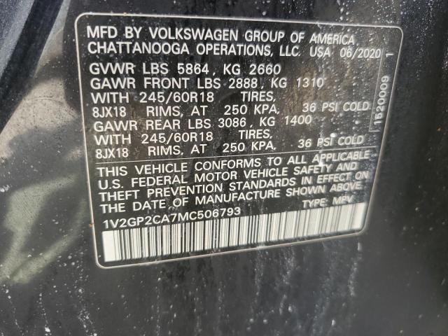 Aukcja sprzedaży 2021 Volkswagen Atlas S, vin: 1V2GP2CA7MC506793, numer aukcji: 56185255