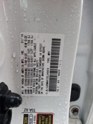58841765 :رقم المزاد ، 5J6RM4H72EL049916 vin ، 2014 Honda Cr-v Exl مزاد بيع