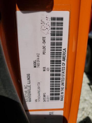 55306545 :رقم المزاد ، 1HTWDAAR9CJ591724 vin ، 2012 International 7000 7400 مزاد بيع