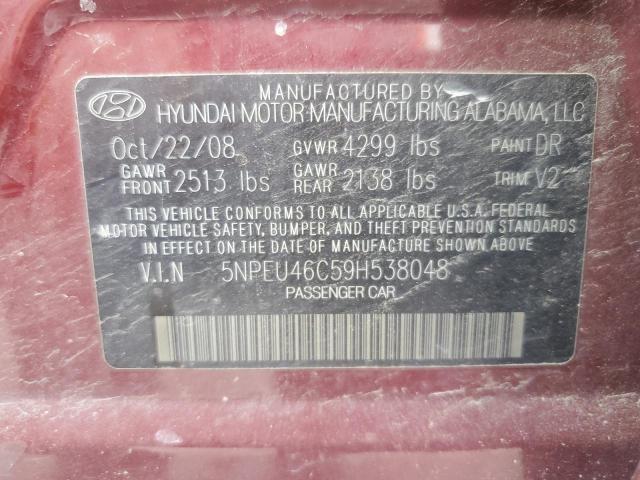 56120055 :رقم المزاد ، 5NPEU46C59H538048 vin ، 2009 Hyundai Sonata مزاد بيع