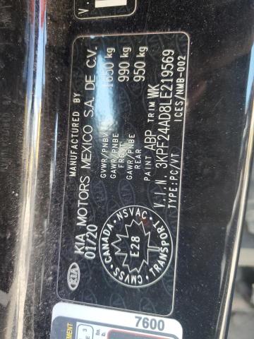 Продажа на аукционе авто 2020 Kia Forte Fe, vin: 3KPF24AD8LE219569, номер лота: 53711905