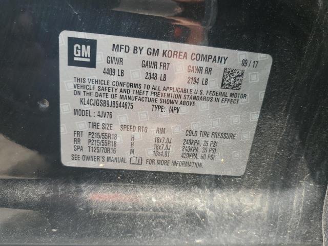 2018 Buick Encore Ess მანქანა იყიდება აუქციონზე, vin: KL4CJGSB9JB544675, აუქციონის ნომერი: 57132435