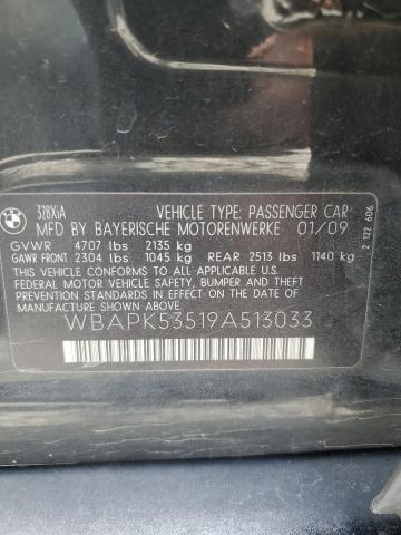 57844605 :رقم المزاد ، WBAPK53519A513033 vin ، 2009 Bmw 328 Xi Sul مزاد بيع