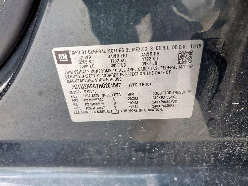 Продажа на аукционе авто 2017 Gmc Sierra K15, vin: 3GTU2NEC7HG261547, номер лота: 57457525