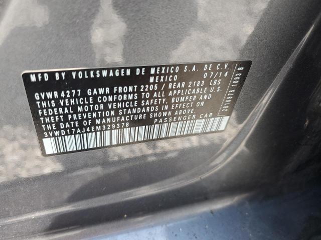 59085005 :رقم المزاد ، 3VWD17AJ4EM329378 vin ، 2014 Volkswagen Jetta Se مزاد بيع