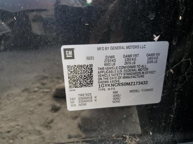 55381055 :رقم المزاد ، 1GYKNCRS0MZ173433 vin ، 2021 Cadillac Xt5 Premiu مزاد بيع