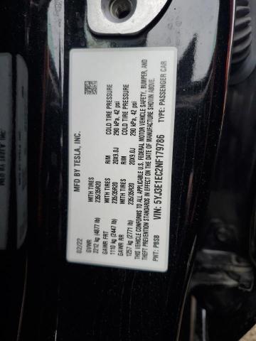 Aukcja sprzedaży 2022 Tesla Model 3, vin: 5YJ3E1EC2NF179786, numer aukcji: 58234735