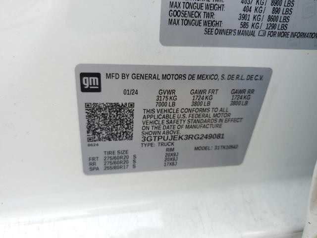 Продажа на аукционе авто 2024 Gmc Sierra, vin: 3GTPUJEK3RG249081, номер лота: 55634785