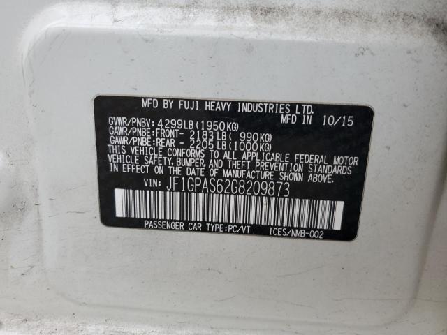 Aukcja sprzedaży 2016 Subaru Impreza Sp, vin: JF1GPAS62G8209873, numer aukcji: 58139305