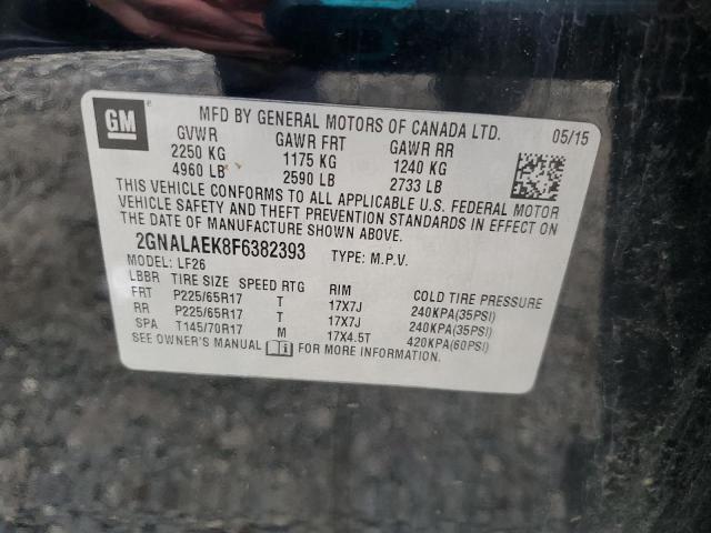 58799155 :رقم المزاد ، 2GNALAEK8F6382393 vin ، 2015 Chevrolet Equinox Ls مزاد بيع