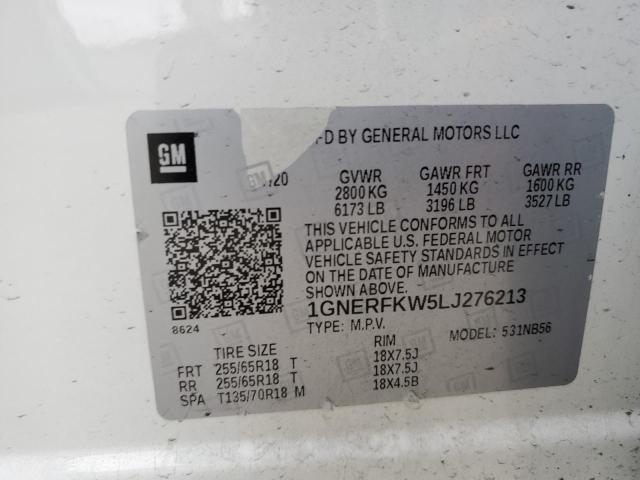 Продажа на аукционе авто 2020 Chevrolet Traverse L, vin: 1GNERFKW5LJ276213, номер лота: 58974705