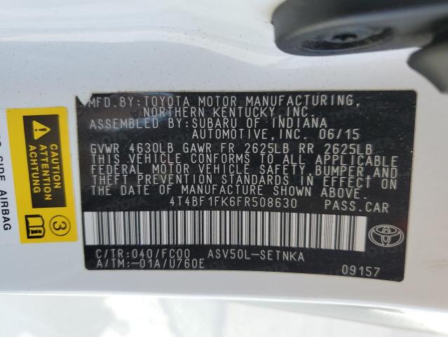 Aukcja sprzedaży 2015 Toyota Camry Le, vin: 4T4BF1FK6FR508630, numer aukcji: 57446405