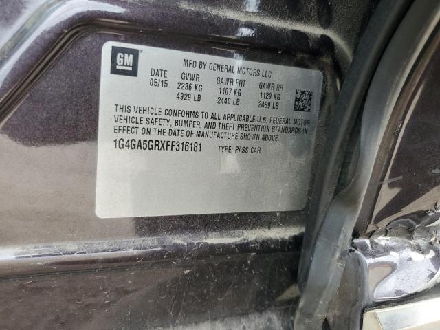 Продаж на аукціоні авто 2015 Buick Lacrosse, vin: 1G4GA5GRXFF316181, номер лоту: 57589925