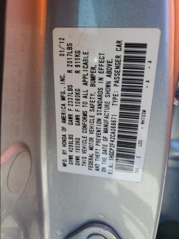 Aukcja sprzedaży 2012 Honda Accord, vin: 1HGCP2F42CA068671, numer aukcji: 57892945