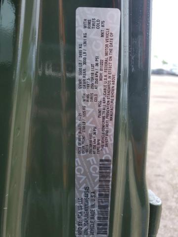53166255 :رقم المزاد ، 1C4HJXENXMW644945 vin ، 2021 Jeep Wrangler Unlimited مزاد بيع