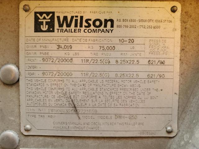2021 Wilson Trailer მანქანა იყიდება აუქციონზე, vin: 1W1K44325M7721659, აუქციონის ნომერი: 56687115