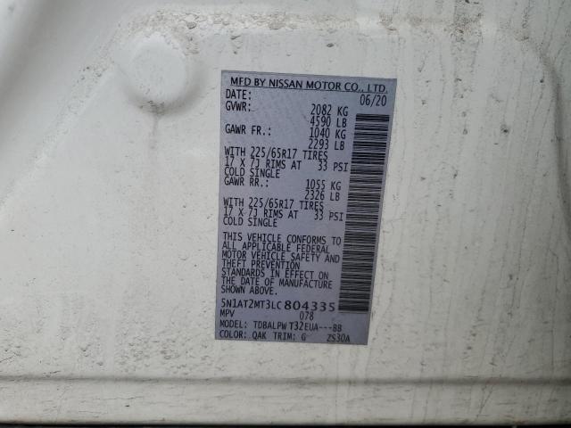 Auction sale of the 2020 Nissan Rogue S, vin: 5N1AT2MT3LC804335, lot number: 58488335