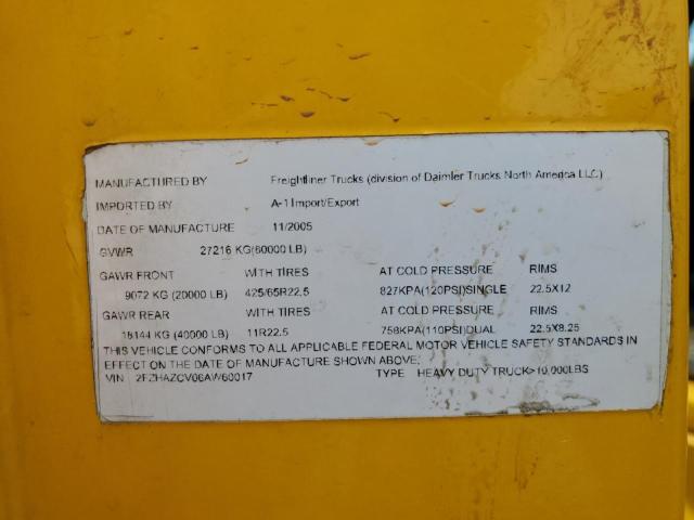 Продажа на аукционе авто 2006 Sterling Lt9500, vin: 2FZHAZCV06AW60017, номер лота: 60247305