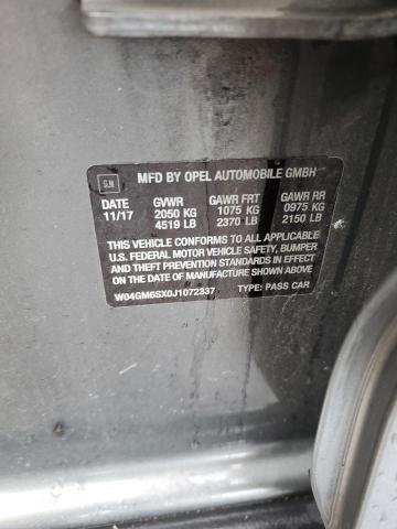 Продаж на аукціоні авто 2018 Buick Regal Pref, vin: W04GM6SX0J1072337, номер лоту: 55836575