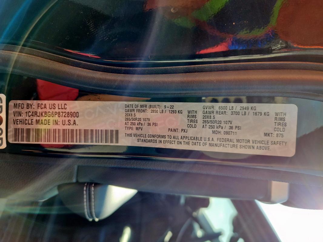 Продаж на аукціоні авто 2023 Jeep Grand Cher, vin: 1C4RJKBG6P8728900, номер лоту: 58237725