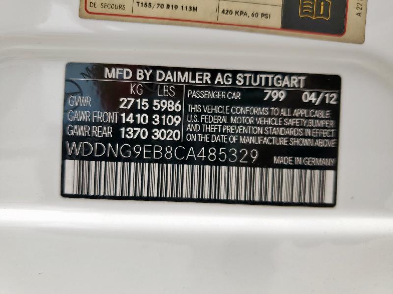 Aukcja sprzedaży 2012 Mercedes-benz S 550 4mat, vin: WDDNG9EB8CA485329, numer aukcji: 58992065