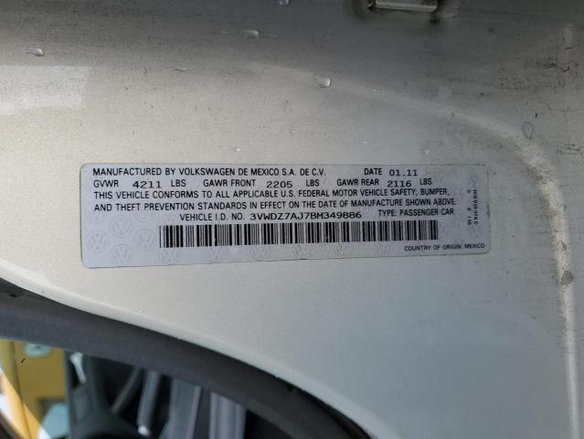 56415335 :رقم المزاد ، 3VWDZ7AJ7BM349886 vin ، 2011 Volkswagen Jetta مزاد بيع
