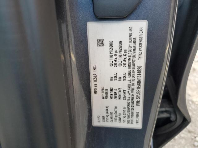 Продаж на аукціоні авто 2022 Tesla Model 3, vin: 5YJ3E1EA8NF314820, номер лоту: 57657955