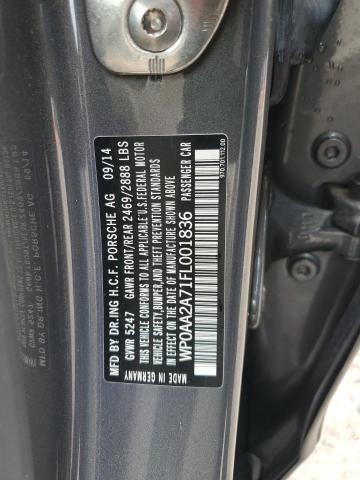 Aukcja sprzedaży 2015 Porsche Panamera, vin: WP0AA2A71FL001836, numer aukcji: 58381965