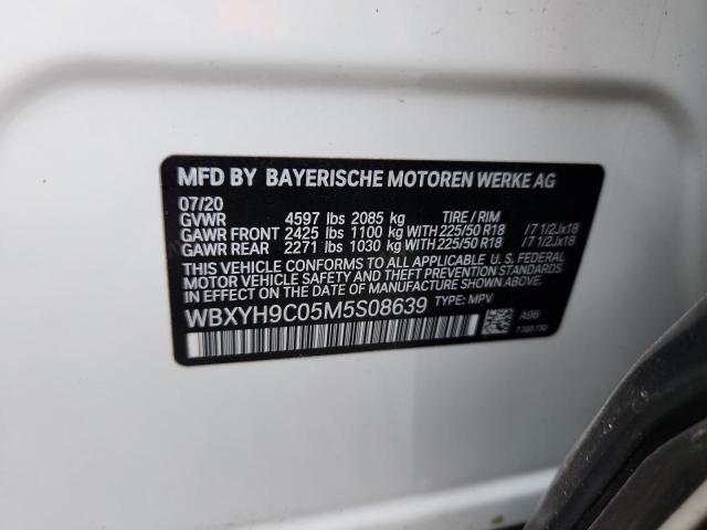58083865 :رقم المزاد ، WBXYH9C05M5S08639 vin ، 2021 Bmw X2 مزاد بيع
