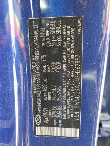 2023 Hyundai Tucson მანქანა იყიდება აუქციონზე, vin: 5NMJB3AE4PH262852, აუქციონის ნომერი: 58530305