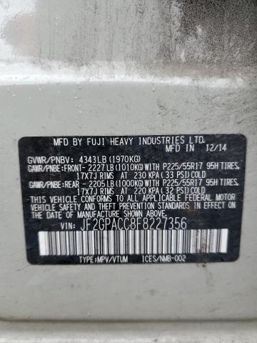 Продажа на аукционе авто 2015 Subaru Xv Crosstr, vin: JF2GPACC8F8227356, номер лота: 56252965